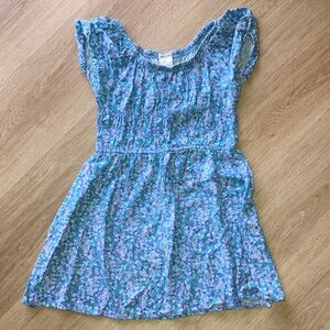 Charming Blue Floral Kids Dress
